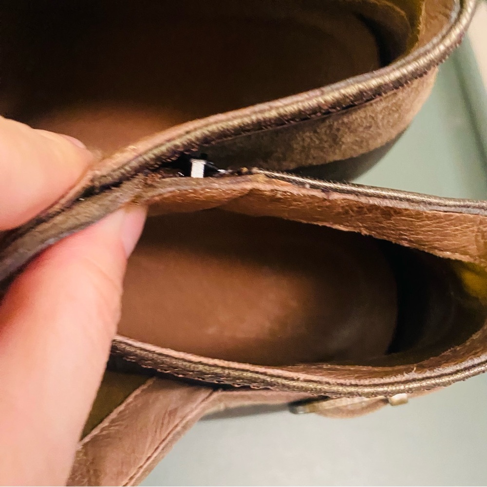 Dansko Shirley Wedge Ankle Bootie In Taupe Nubuck Leather - Picture 11 of 11